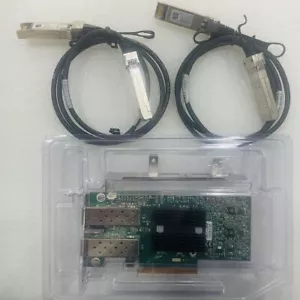 Mellanox ConnectX-3 CX312A Dual Port 10 Gigabit MCX312A-XCBT + 2x SFP Cable - Picture 1 of 5