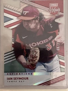 Ian Seymour 2020 Panini Elite Extra ASPIRATIONS DIE-CUT Rays Virginia Tech /37 - Picture 1 of 1
