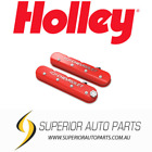 Holley Tall Ls Valve Cover With Bowtie/Chevrolet Logo-Gloss Red Machine 241-404