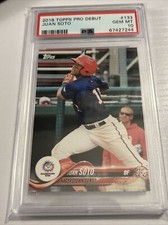 2018 Topps Pro Debut #133- Juan Soto RC Hagerstown Suns PSA 10 GEM MINT Low Pop!