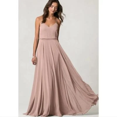 Новое шифоновое макси-платье BHLDN Anthropologie Jenny Yoo 12 Inesse Luxe - Изображение 1 из 4