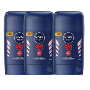 Nivea Men Deodorant Dry Impact Antitranspirant Roll-on Stick Achsel 50ml X 3 - Bild 1 von 8