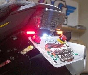 Kit eliminador de guardabarros Honda Grom MSX125 con señales de giro LED ámbar y FR - humo - Imagen 1 de 4