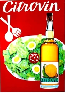 Original vintage poster CITROVIN WINE LEMON VINEGAR 1956 - Picture 1 of 1