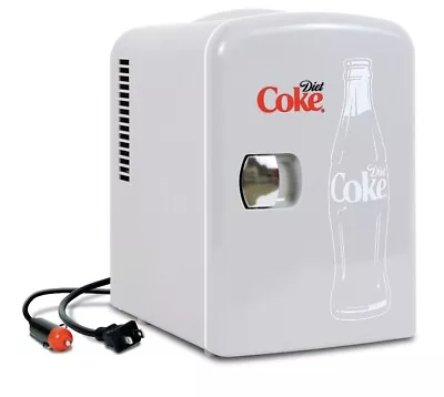 Portable Diet Coke Coca-Cola Mini Fridge Refrigerator Car Home 12V 110V Cooler - Image 1 of 4