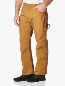 Dickies Men's Relaxed Straight Lightweight Duck Carpenter Jean Brown Size 36 - Picture 1 of 7