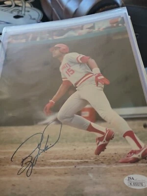 Barry Larkin Cincinnati Reds Autographed 8x10 Photo Jsa Certified - Image 1 of 3