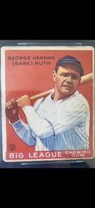 1933 Goudey Babe Ruth 2-Good Second Owner since New! - Picture 1 of 4