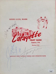 Joe Frazier & Larry Holmes signed Mark Holmes vs Brian Porreca program JSA coa - Picture 1 of 3