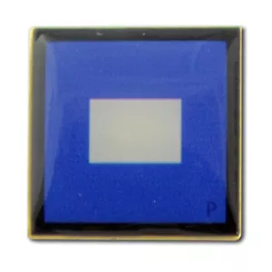 Nautical Code Flag P - Papa lapel pin - Picture 1 of 2