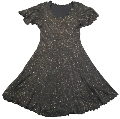 Antigo Vestido Flare Rampage Ajuste Metálico 10 Ano Novo Coquetel Brilhante Fada Gótica - Imagem 1 de 4