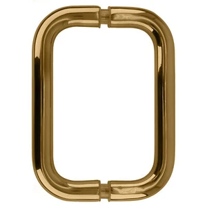 Gold Plated 6" Back-to-Back Solid Brass 3/4" Diameter Pull Handles Without Met - Picture 1 of 5