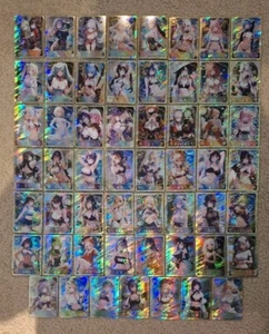 Genshin Impact FULL SET 55ct PREMIUM HOLO Anime Waifu Trading Cards SR SSR UR SP - Picture 1 of 4