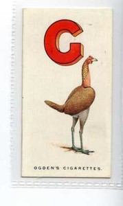 (Jf8207) OGDENS,POULTRY ALPHABET,GAME FOWL,1924,#7