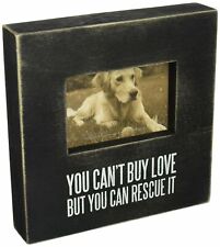 Primitives by Kathy Distressed Black and White Box Frame, 10 x 10-Inches,