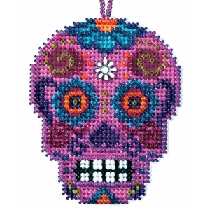 Rosa Perlen Kreuzstich Halloween Kit Mill Hill 2016 Calavera MH161626 - Bild 1 von 1
