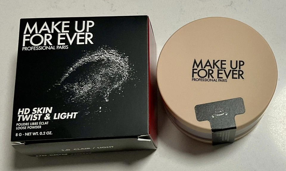 NIB Make Up For Ever HD Skin Twist & Light Loose Powder 1.0 Light (8g/0.2oz) - Image 1 of 4