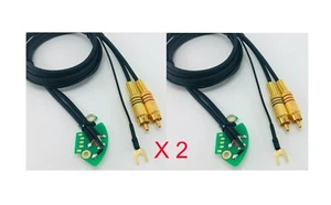 Paar Kabel RCA Audio Luftmassenmesser für Technics Sl 1200 MK2 - Bild 1 von 10
