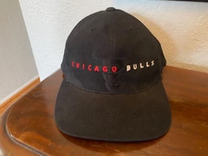Vintage 90s NBA Chicago Bulls American Needle Snapback Hat 1990s Black - Picture 1 of 5