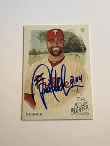 Tarjeta Topps Allen & Ginter 2019 firmada por Pat Neshek # 375 SP - Imagen 1 de 1