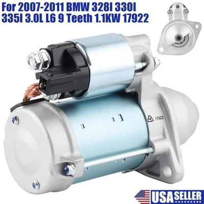 High Power 1.1KW 12V Starter Motor Fits BMW 3 Series 5 Series X1 X3 X5 2006-2016 Foto 1 de 4