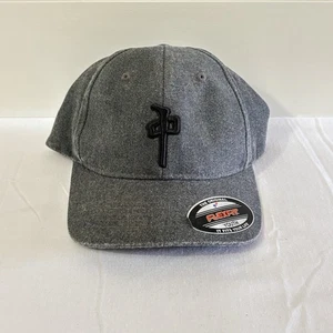 Red Dragon Apparel Youth Flexfit Hat Gray Black Logo Wool Blend Yupoong Skate - Picture 1 of 6