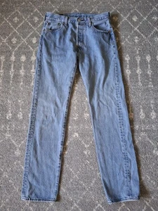 Levis 501 Jeans Herren 30x34 Straight Leg Button Fly Classic Denim Hose - Bild 1 von 7