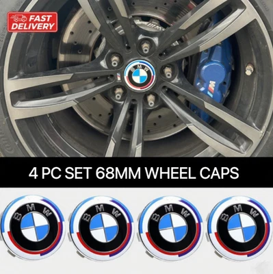 4PC SET 50th Anniversary Wheel Center Emblem Caps For BMW Wheel 2.75IN/68MM NEW Foto 1 de 4