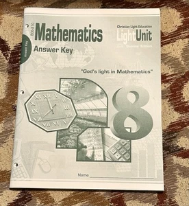 CLE Christian Light Education Mathematics Grade 8 Teachers Answer key 806-810 - Picture 1 of 1