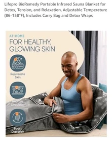 Infrared Sauna Blanket Portable For Infrared Home Sauna Lifepro Bio Remedy - Picture 1 of 12
