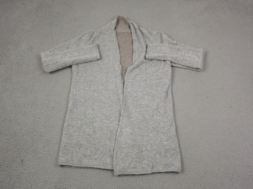 Cárdigan Kinross Mujer Grande Gris 100% Cachemira Frente Abierto Suéter Tejido Años 90 Foto 1 de 4