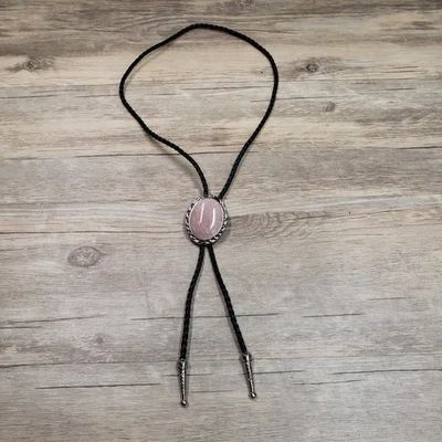 Corbata Western Bolo cristal cuarzo rosa EE. UU. Foto 1 de 4