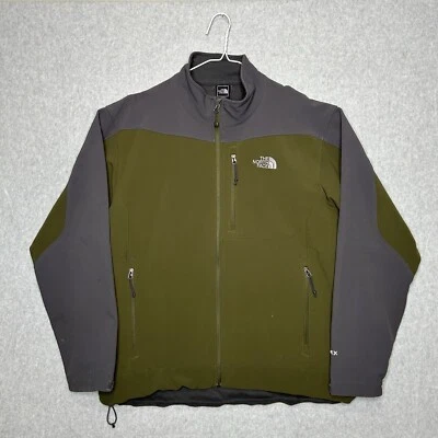 The North Face Apex 男式 XL 2 色灰色绿色衬里外套夹克 — 第 1/4 张图片