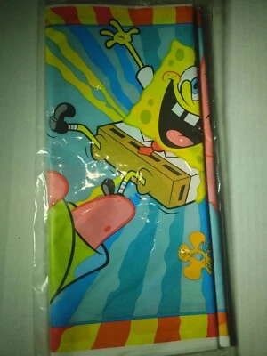 SPONGEBOB SQUAREPANTS Buddies PLASTIC TABLE COVER ~ Birthday Party Supplies Nick - Image 1 of 3