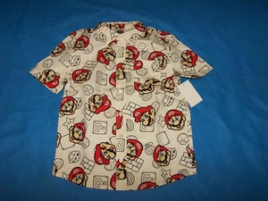 Size (7) Boys Nintendo Mario Button Down Shirt - Picture 1 of 4