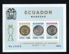 ECUADOR Bl.65B ** FUSSBALL-WM 1974 UNGEZÄHNT ME 95,-++ !!! (129454)