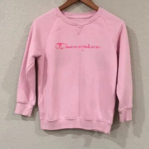 Champion Girls Sz XL Pull Over Pink Logo Sweatshirt Activewear - Picture 1 of 12