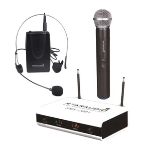 2 CH VHF Microphone 1 Headset Bodypack In-Ear Mic 1 Handheld Mic for Church KTV - Picture 1 of 13