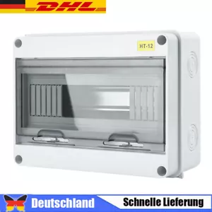 12 Module Sicherungskasten Feuchtraum Verteilerkasten Aufputzverteiler IP65 - Bild 1 von 14
