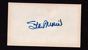 Stan Musial Autographed 3x5 Index Card Unlined PSA/DNA - Picture 1 of 2