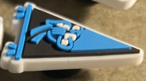 Carolina Panthers silicone shoe charm, 5 for $5, read description button back - Picture 1 of 1