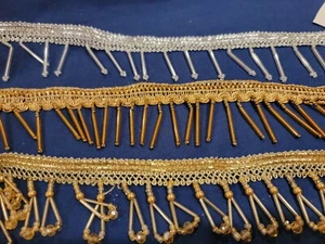 Beautiful Gold and Sliver Trim for Sewing and Crafts. Sold by the yard - Picture 1 of 7