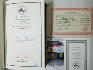 Buzz Aldrin & John Barnes SIGNED Easton Press Book THE RETURN AUTOGRAPH COA JSA - Picture 1 of 6