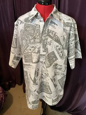 Camisa vintage Kahala 3/4 botones mezcla algodón - L Foto 1 de 4