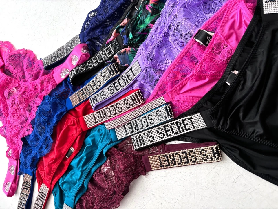 Bragas de bikini Victoria's Secret con cuerdas nuevas con etiquetas muy sexy correa brillante bragas brillantes Foto 1 de 4