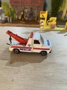 CORGI JUNIORS FORD TRANSIT Mk2 WRECKER/TOW TRUCK IN WHITE “RESCUE” Front Decal - Picture 1 of 5
