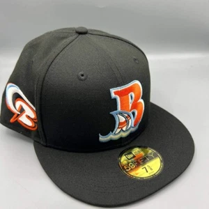 Gorra Bowie BaySox Hombres 7 5/8 Negra Azul 59Fifty New Era MiLB Gorra Ajustada - Imagen 1 de 8