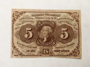 ~ FR 1230 BILLETE DE 5 CÉNTIMOS PRIMERA EMISIÓN FRACCIONARIO - CON MONOGRAMA ABC - Imagen 1 de 2
