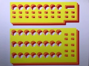 3 farbige (gelb, orange und rot) Overlays für Behringer BCR2000 - Bild 1 von 4