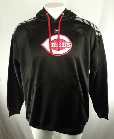 Cincinnati Reds MLB Majestic Men's Drawstring Hoodie Cover